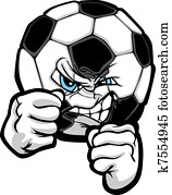 Fighting Soccer Ball Vector Illustr Fighting Soccer Ball Vector Illustr