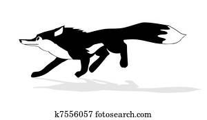 illustration of the fox on white b illustration of the fox on white b