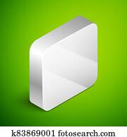 Isometric line Shaving gel foam icon isolated on green background. Shaving cream. Silver square button. Vector Illustration Isometric line Shaving gel foam icon isolated on green background. Shaving cream. Silver square button. Vector Illustration
