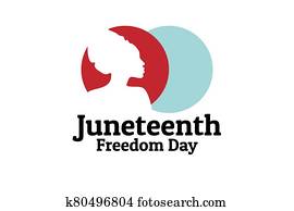Juneteenth, June 19. Holiday concept. Template for background, banner, card, poster with text inscription. Vector EPS10 illustration.
