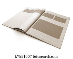 Magazine blank page for design layout Magazine blank page for design layout