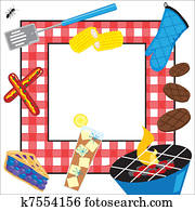 verão, piquenique, partido, convite