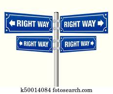 דרך נכונה, guidepost