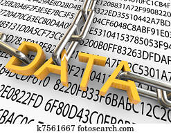 3d concept of data security 3d concept of data security