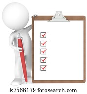 3D little human character holding a Clipboard and Pen 3D little human character holding a Clipboard and Pen