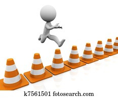 3d, איש, אתגר, קפוץ