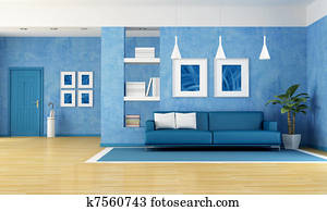 Blue living room