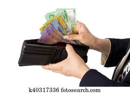 checking or taking Australian dollar from purse