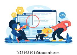 Front end development concept vector illustration Front end development concept vector illustration