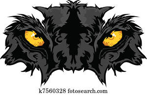 Panther Eyes Mascot Graphic Panther Eyes Mascot Graphic