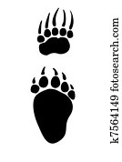 Paw prints animals Paw prints animals