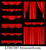 Red curtains Red curtains