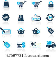 Shopping Icons / Azure Shopping Icons / Azure