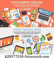 Stock market analytics concept