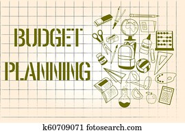 wort, schreibende, text, budget, planning., geschäftskonzept, für, dass, geschrieben, beschreibung, über, strömung, und, zukunft, aufwendungen