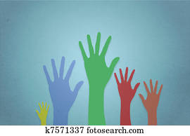 aumento, mãos, oferecer-se, ou, votando