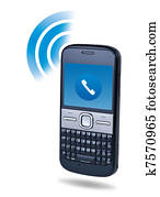Cell phone connection technology concept on white background. Cell phone connection technology concept on white background.