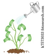 Money Tree Clipart K13570861 Fotosearch - growing money