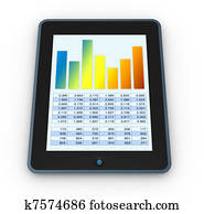 moderne, finansiel analyse