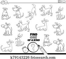 one of a kind game with dogs coloring book page one of a kind game with dogs coloring book page