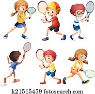 Tennis actions Tennis actions