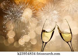 Celebrating with champagne Celebrating with champagne