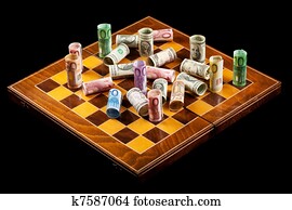 Currency wars concept