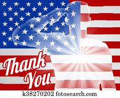 dia veterans, obrigado, bandeira americana