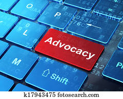 Law concept: Advocacy on computer keyboard background Law concept: Advocacy on computer keyboard background