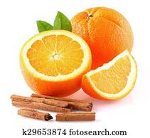 Orange with cinnamon