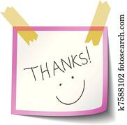 paper note with sticky tape