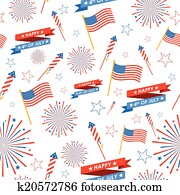 seamless, muster, für, 4. july seamless, muster, für, 4. july
