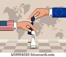 Trade war concept Trade war concept