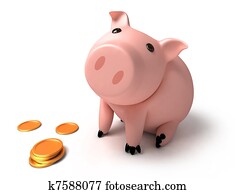 בנק של חזרזיר, עם, מטבעות