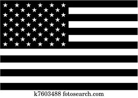 Black and white American flag Black and white American flag