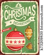 Christmas ornaments sale vintage tin sign Christmas ornaments sale vintage tin sign