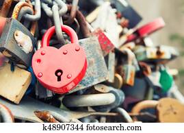 Love red romance lock Love red romance lock