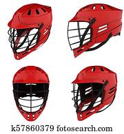 Set of Classic Lacrosse helmets. Set of Classic Lacrosse helmets.