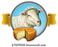 Sheep cheese lable Sheep cheese lable