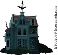 spooky, assombrado, casa
