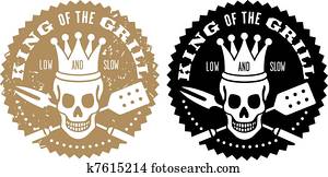 King of the Grill Barbecue Logo King of the Grill Barbecue Logo