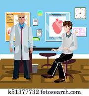 Male patient at the doctor s