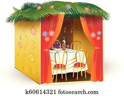 sukkah, יהודי, sukkot, פסטיבל, הפרד, וקטור