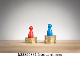 Wage gap concept for feminism