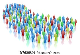 Colorful people crowd concept Colorful people crowd concept