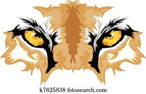 Cougar Eyes Mascot Graphic Cougar Eyes Mascot Graphic