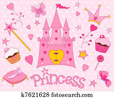 dulce, princesa, iconos