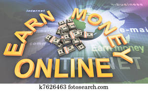 geld verdienend, online