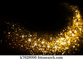 Golden Glitter Trail with Stars Background Golden Glitter Trail with Stars Background