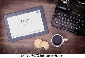 HEERENVEEN, NETHERLANDS - JUNE 6, 2015: Google is an American multinational corporation specializing in Internet-related services and products. Most of its profits are derived from AdWords. HEERENVEEN, NETHERLANDS - JUNE 6, 2015: Google is an American multinational corporation specializing in Internet-related services and products. Most of its profits are derived from AdWords.